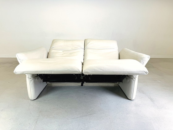 Image 1 of Koinor Sofa Elena Couch Folding Two-Seater Leather White Design