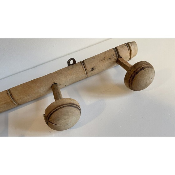 Image 1 of Vintage coat rack in bamboo wood, 1920