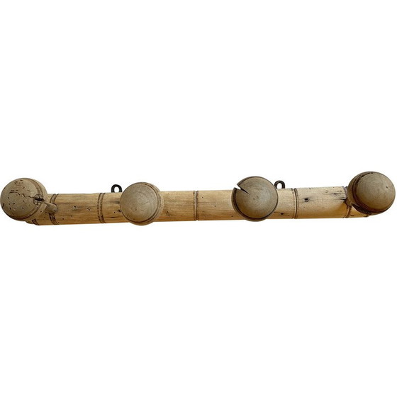 Image 1 of Vintage coat rack in bamboo wood, 1920