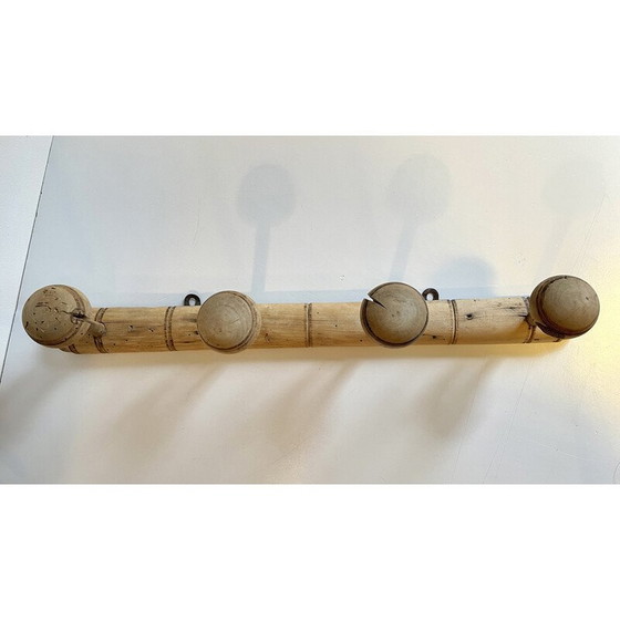 Image 1 of Vintage coat rack in bamboo wood, 1920