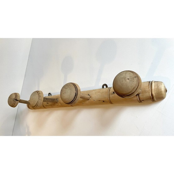 Image 1 of Vintage coat rack in bamboo wood, 1920