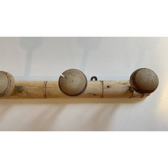 Image 1 of Vintage coat rack in bamboo wood, 1920