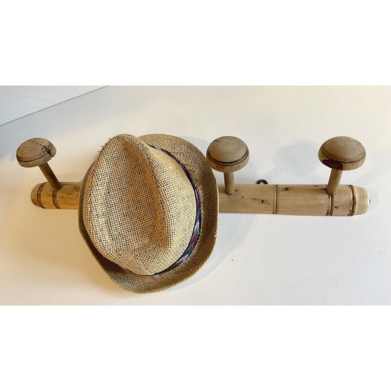 Image 1 of Vintage coat rack in bamboo wood, 1920
