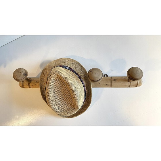 Image 1 of Vintage coat rack in bamboo wood, 1920