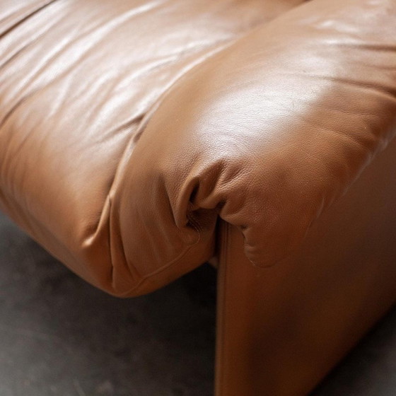 Image 1 of Vintage leather Palmaria armchair by Vico Magistretti for Cassina, 1995