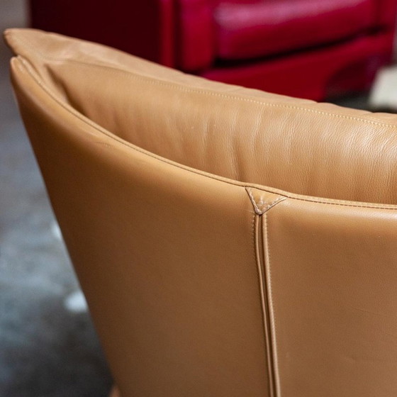 Image 1 of Vintage leather Palmaria armchair by Vico Magistretti for Cassina, 1995