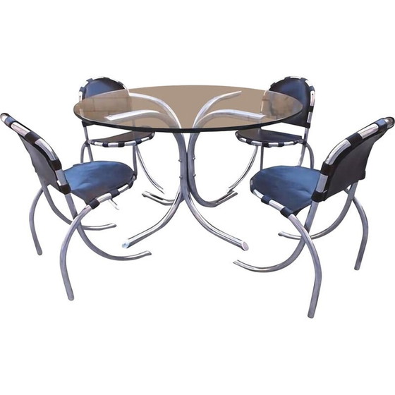 Image 1 of Vintage dining set by Tetrarck studio for Alberto Bazzani, Italy 1970
