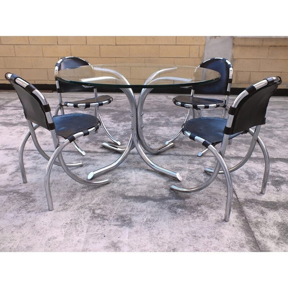 Image 1 of Vintage dining set by Tetrarck studio for Alberto Bazzani, Italy 1970