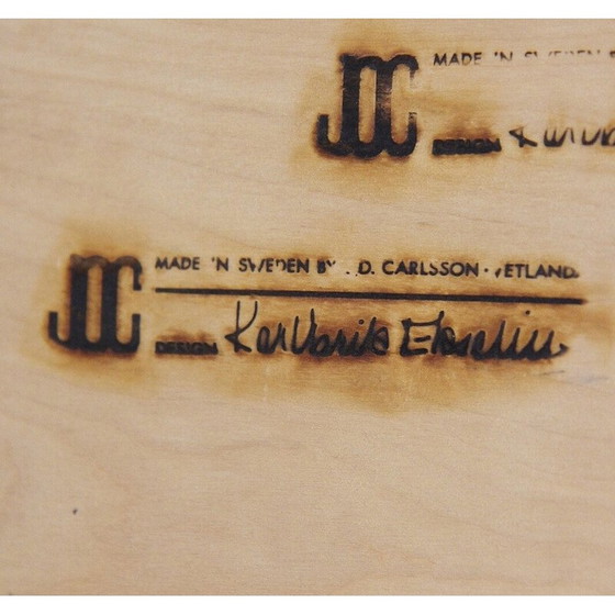 Image 1 of Coppia di poltrone vintage in pelle di Karl Erik Ekselius, Svezia 1960