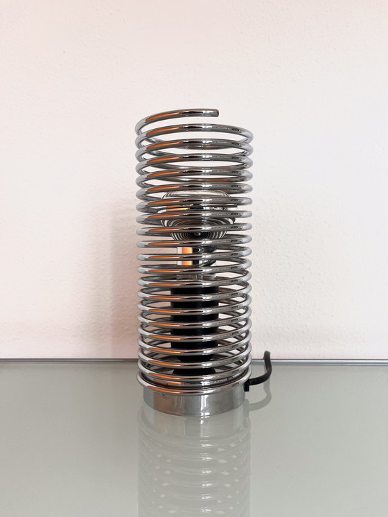 Image 1 of Vintage Massive 90S Spring Spiral Lamp