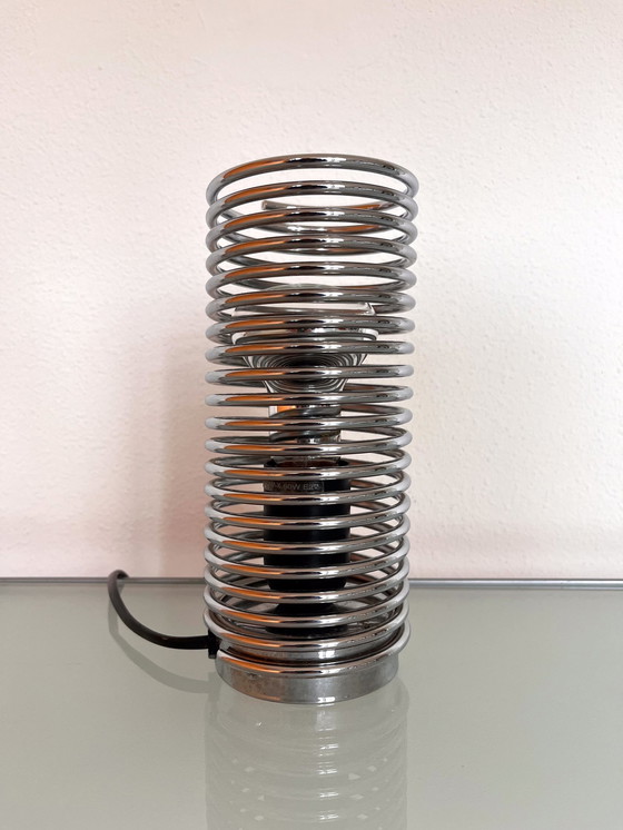 Image 1 of Vintage Massive 90S Spring Spiral Lamp