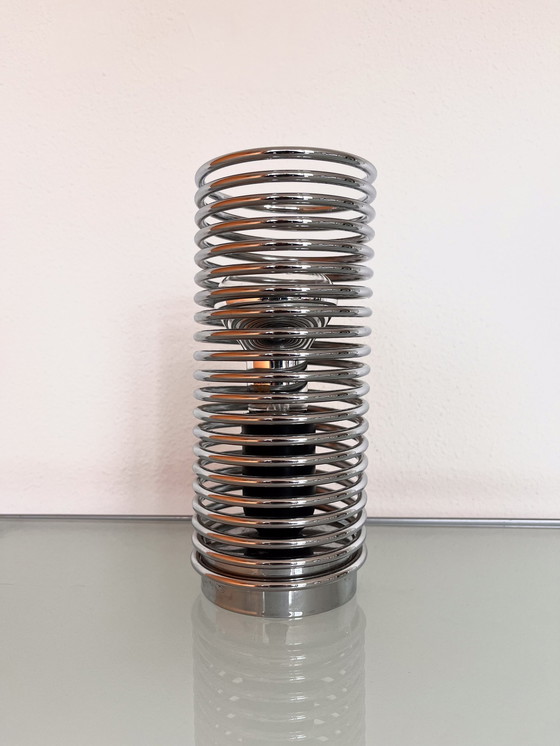 Image 1 of Vintage Massive 90S Spring Spiral Lamp