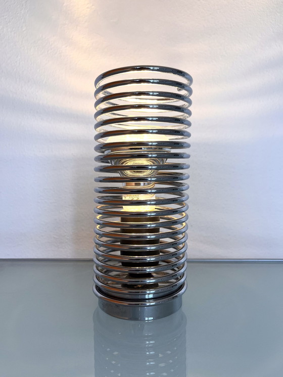 Image 1 of Vintage Massive 90S Spring Spiral Lamp