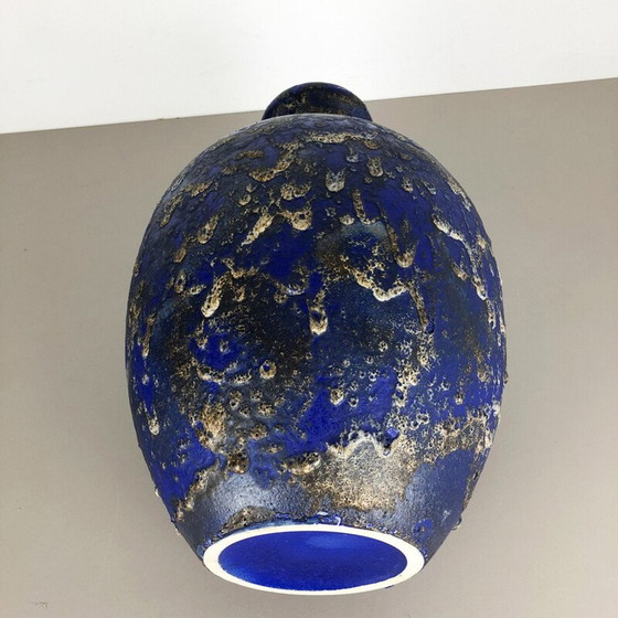 Image 1 of Vaso da terra vintage in ceramica lava grassa multicolore "837" di Ruscha, 1970