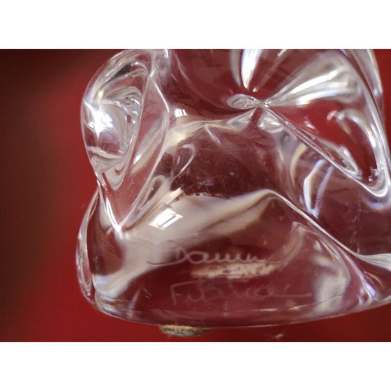 Image 1 of Pair of vintage crystal pendant lamp bases by Daum, 1960