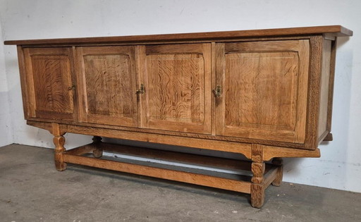 Brutalist Oak Sideboard