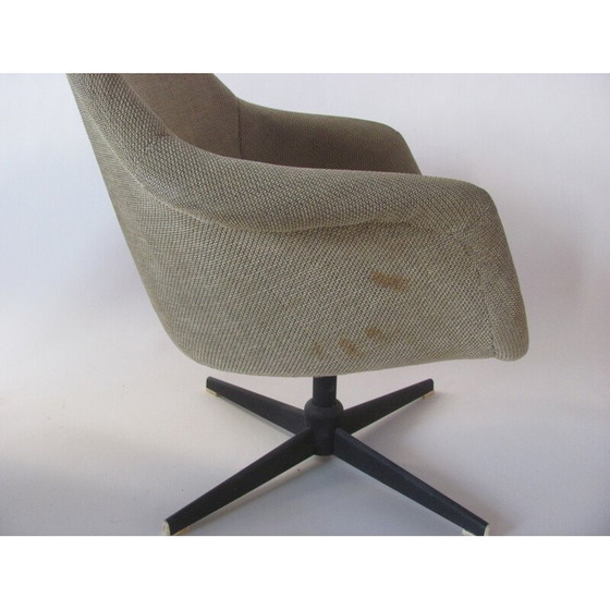 Image 1 of Set di 3 poltrone girevoli vintage, Cecoslovacchia 1960