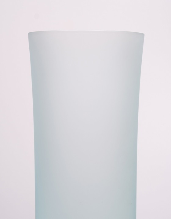 Image 1 of Bert Frijns Glass Art Green Glass Vase 58 Cm High