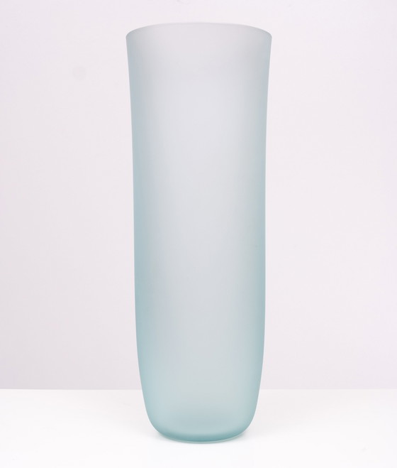 Image 1 of Bert Frijns Glass Art Green Glass Vase 58 Cm High