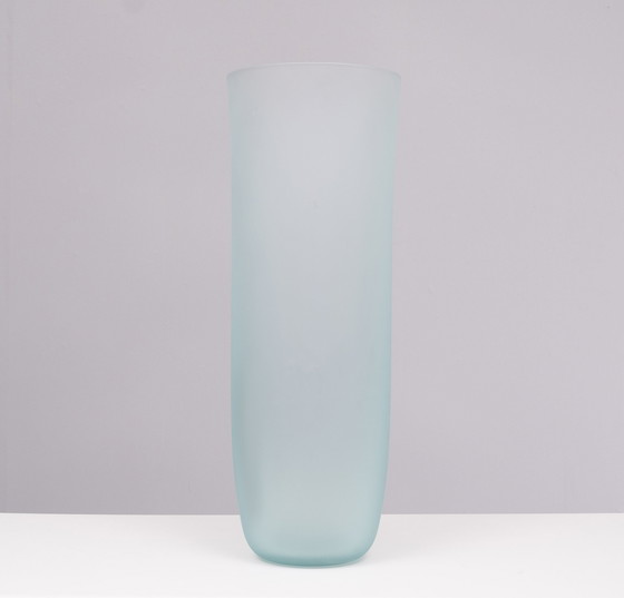 Image 1 of Bert Frijns Glass Art Green Glass Vase 58 Cm High