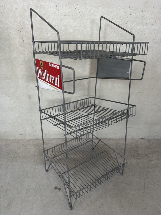 Image 1 of Scaffale industriale vintage - Struttura in filo metallico