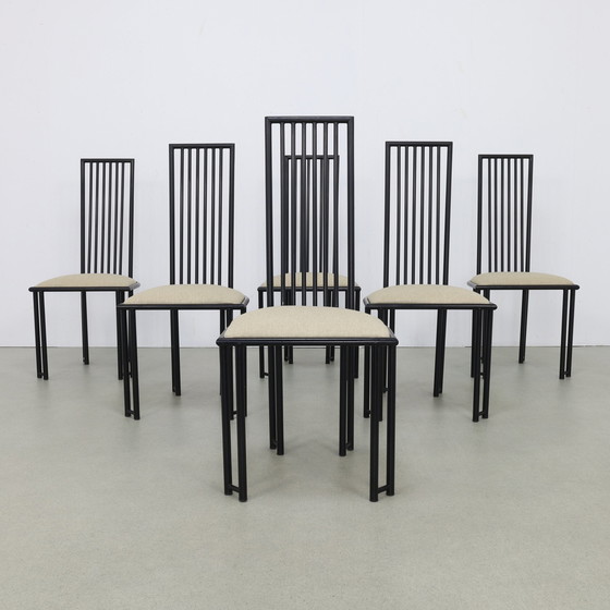 Image 1 of 6x Postmodern Dining Chair, 1980s