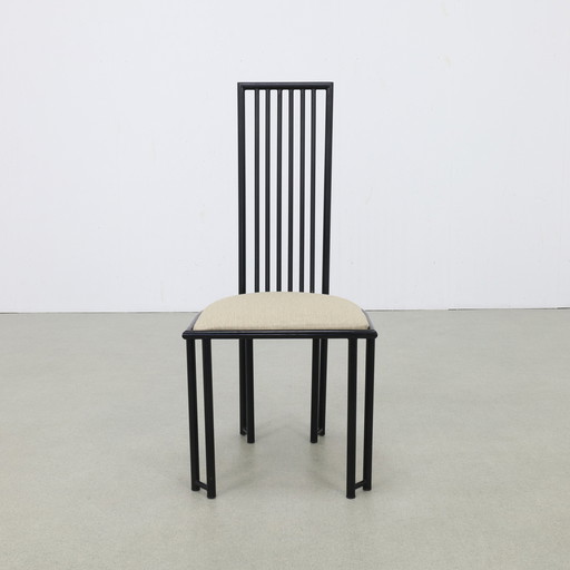 6x Chaise de salle à manger postmoderne, 1980