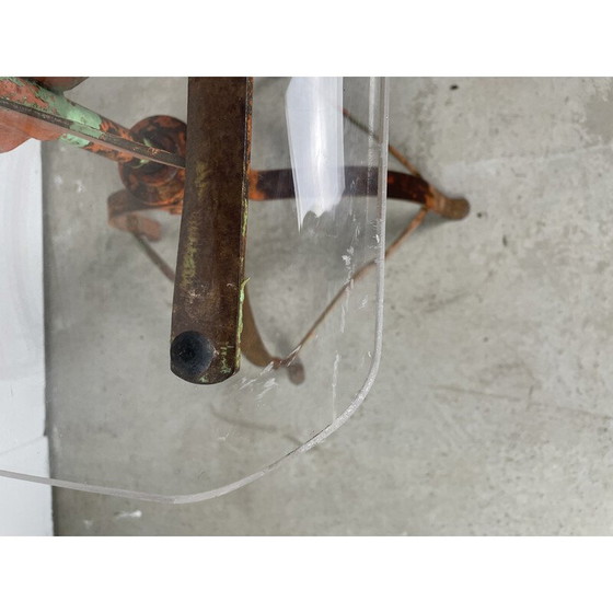 Image 1 of Sedia da officina vintage in plexiglass spesso, 1980