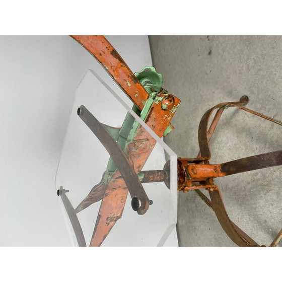 Image 1 of Sedia da officina vintage in plexiglass spesso, 1980