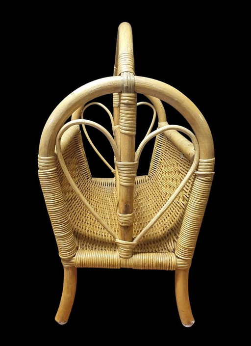2008 Vintage Bamboo Ibiza Style Magazine Rack Reading Rack