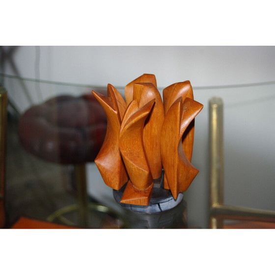 Image 1 of Vintage wooden sculture by Maurice Munck 1960s
