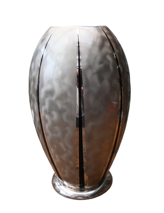 Image 1 of WMF Ikora, vase Art déco en métal argenté