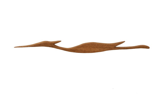 Vintage Teak Wood Wall Bird