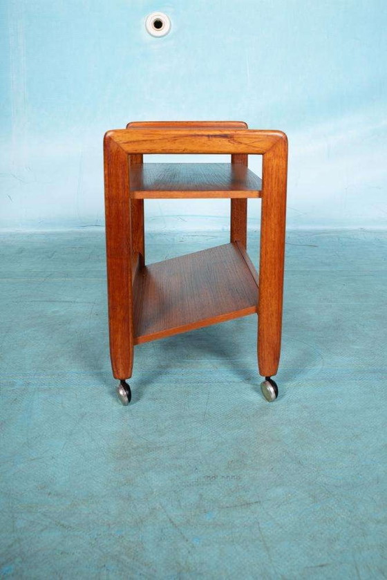 Image 1 of Space age reading table teak, midcentury 60s side table