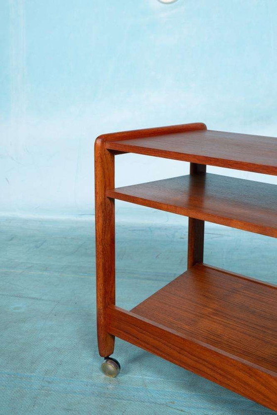 Image 1 of Space age reading table teak, midcentury 60s side table