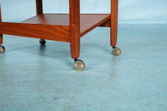 Image 1 of Space age reading table teak, midcentury 60s side table