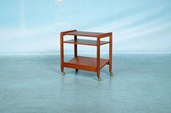 Image 1 of Space age reading table teak, midcentury 60s side table