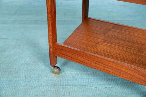 Image 1 of Space age reading table teak, midcentury 60s side table