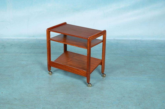 Image 1 of Space age reading table teak, midcentury 60s side table