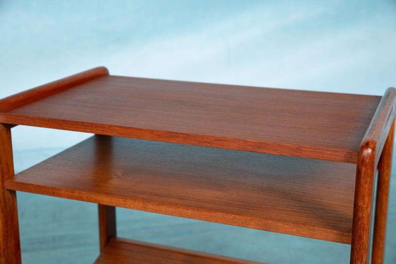 Image 1 of Space age reading table teak, midcentury 60s side table