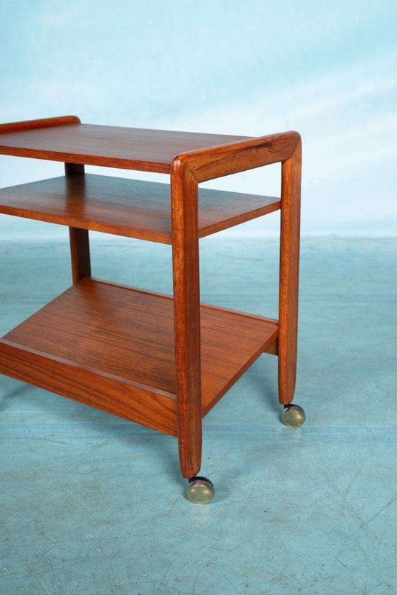 Image 1 of Space age reading table teak, midcentury 60s side table