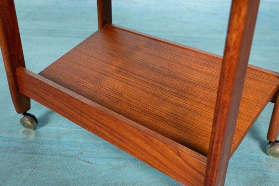 Image 1 of Space age reading table teak, midcentury 60s side table