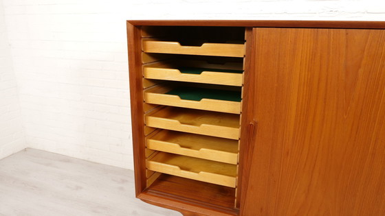 Image 1 of Vintage Danish Cabinet | Highboard | Gunni Omann | 200 Cm