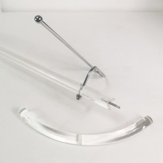 Image 1 of Vintage floor coat rack in plexi glass, Italy 1970s