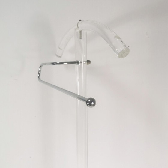 Image 1 of Vintage floor coat rack in plexi glass, Italy 1970s