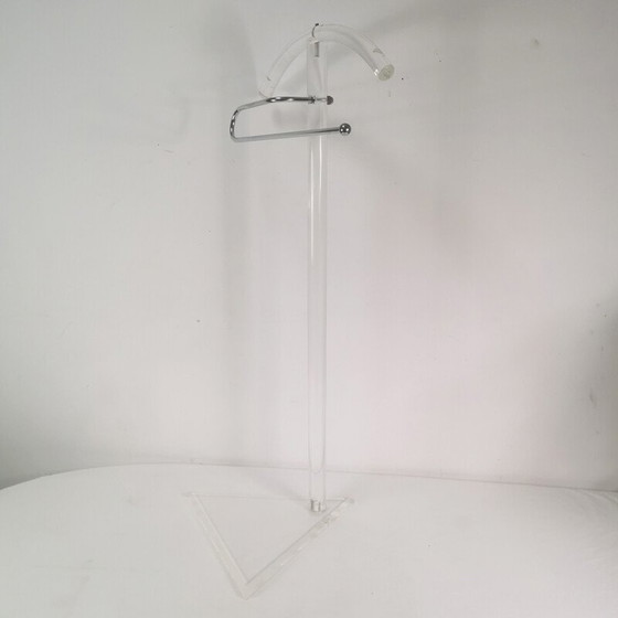Image 1 of Vintage floor coat rack in plexi glass, Italy 1970s