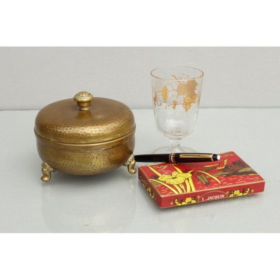 Image 1 of Scatola con coperchio in ottone Art Déco d'epoca, Germania 1910