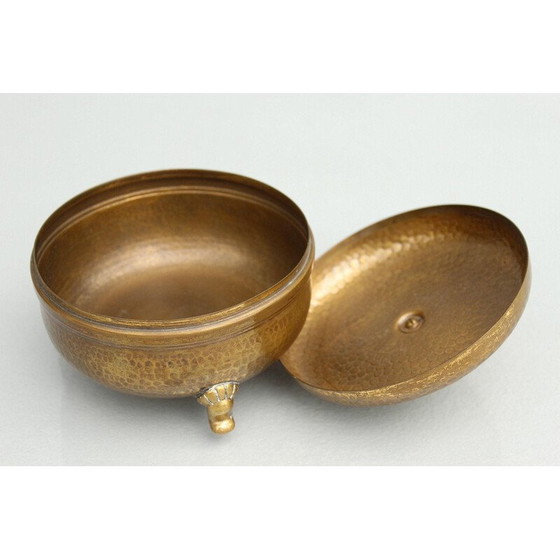 Image 1 of Scatola con coperchio in ottone Art Déco d'epoca, Germania 1910