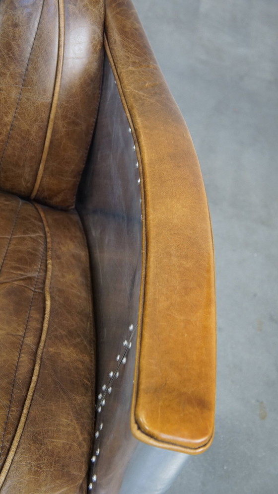 Image 1 of 2 X Beef Leather Design Armchair