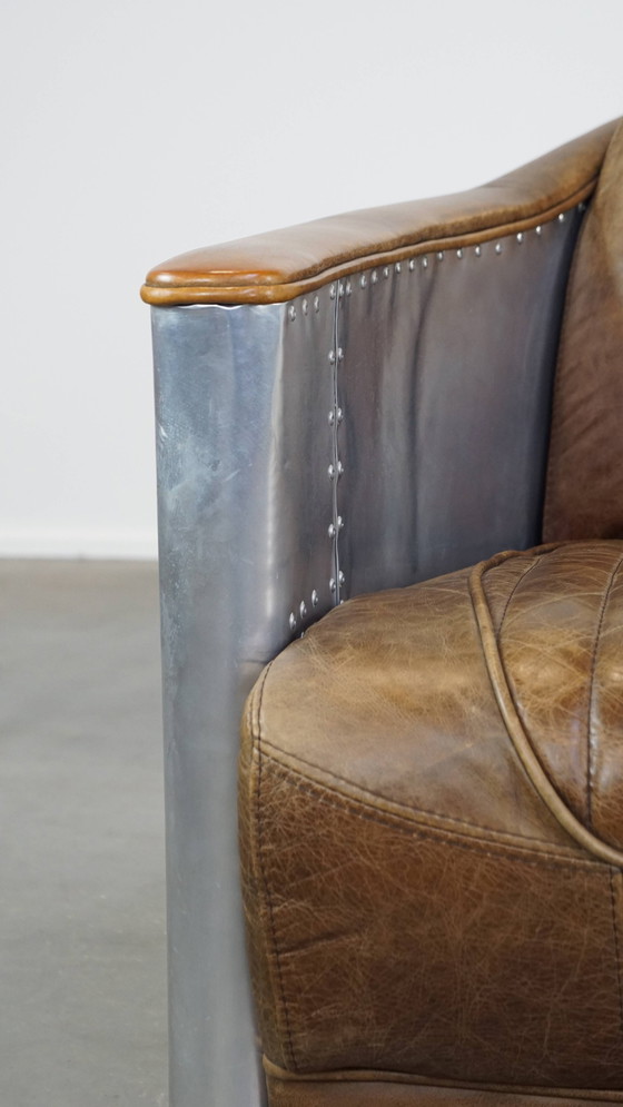 Image 1 of 2 X Beef Leather Design Armchair